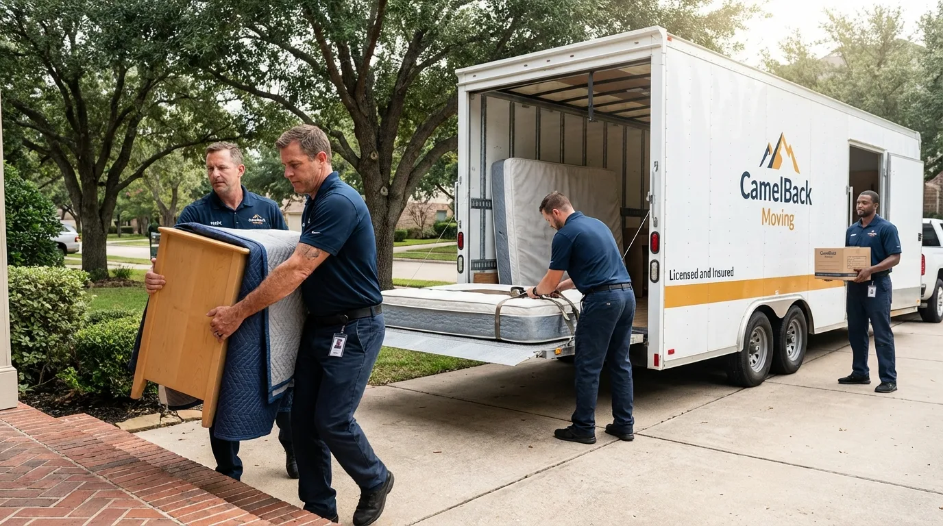 Crew loading residential truck for cross-state move from Kane, PA